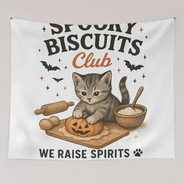 Item preview, Spooky Biscuits Club Cute Cat Halloween designed and sold by Jaanussar.
