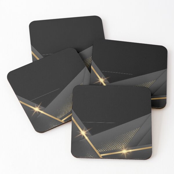 Artikelvorschau, Luxuriöses geometrisches Design in Schwarz und Gold entworfen und verkauft von Tik Logy.
