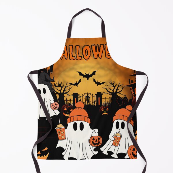 Item preview, Cute Halloween Ghost Friends with Pumpkin and Coffee designed and sold by ShumLab.