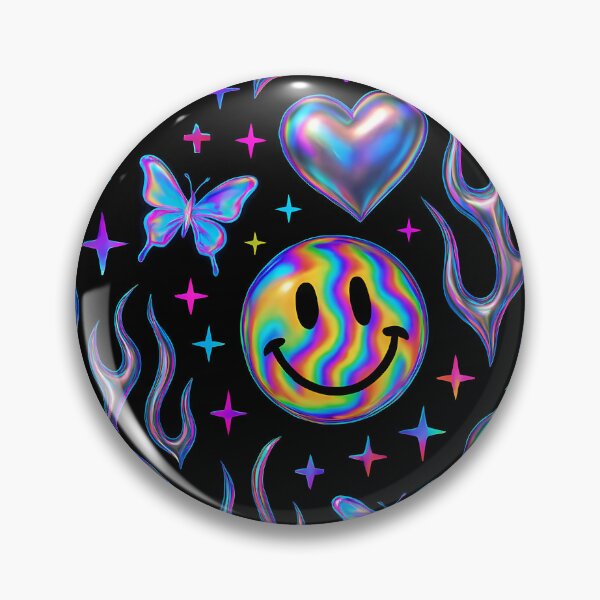Item preview, Y2K Smiley Chaos Retro 90s Aesthetic Pattern designed and sold by Buzzink.