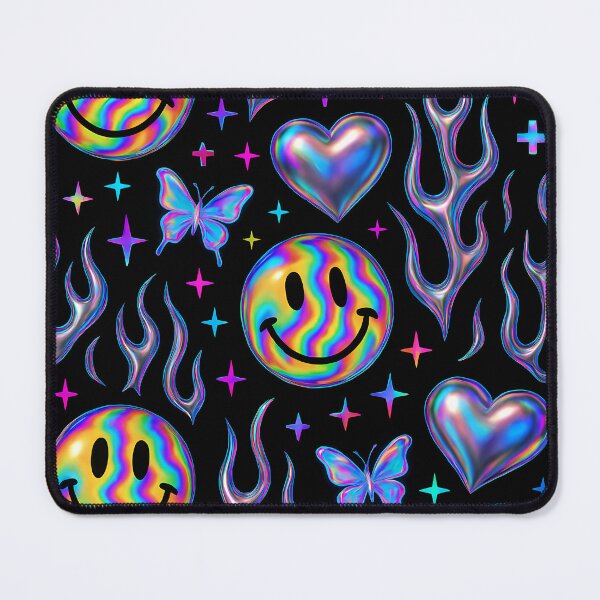 Item preview, Y2K Smiley Chaos Retro 90s Aesthetic Pattern designed and sold by Buzzink.