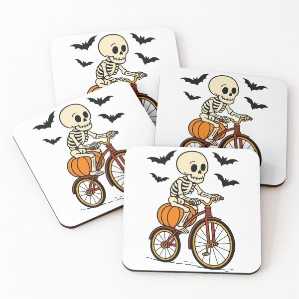 Item preview, Spooky Skeleton on Bike – Halloween Ride designed and sold by MeowLoka ⭐⭐⭐⭐.