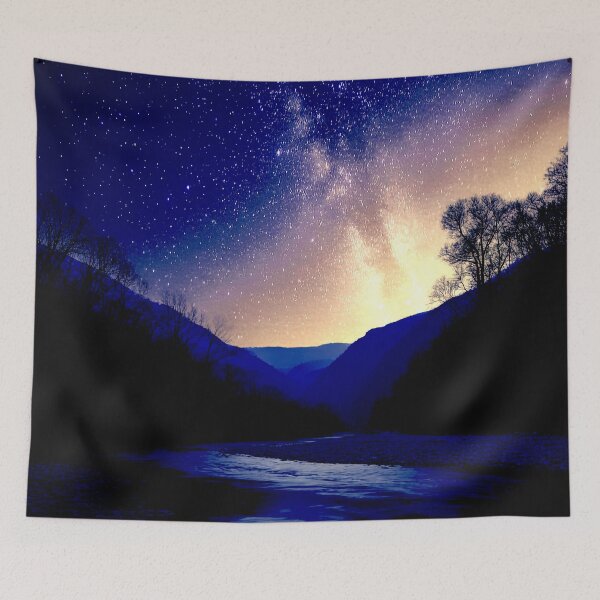 Item preview, Meteor Shower Over the Serene River designed and sold by Exodoi.