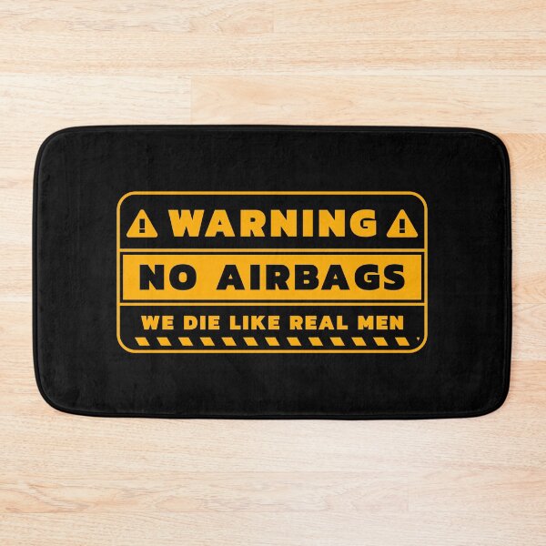 Item preview, No Airbags We Die Like Real Men // Funny Travel Gifts designed and sold by Scaryzz.