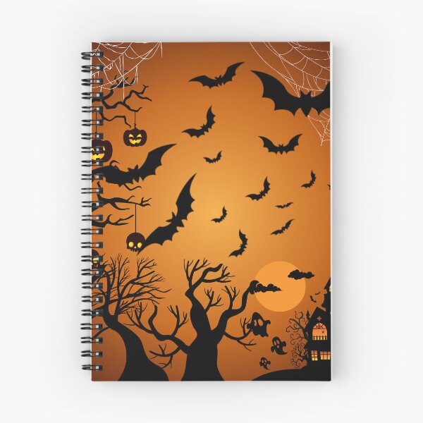 Artikelvorschau, Gruselige Halloween-Silhouetten mit Fledermäusen und Kürbissen entworfen und verkauft von ShumLab.