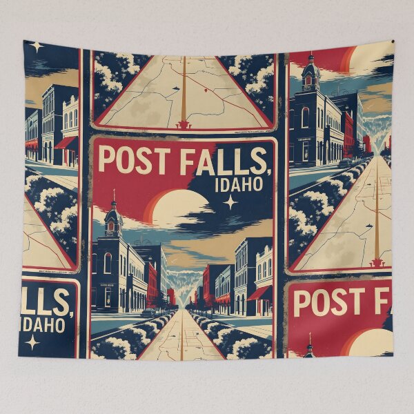 Item preview, Post Falls Idaho 1950s USA Vintage Travel Tourism designed and sold by TravelersGems.