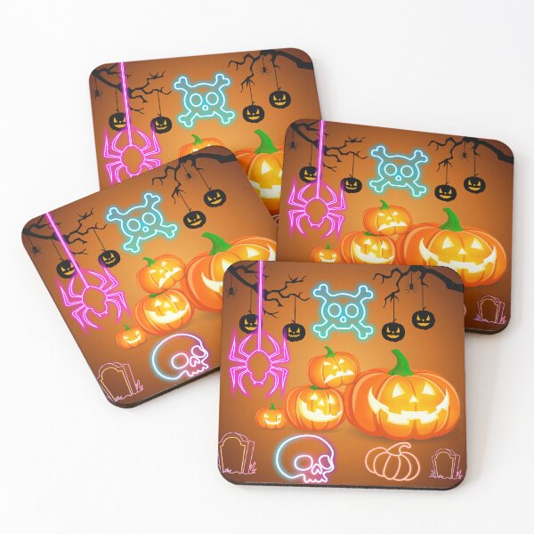 Item preview, Neon Halloween Icons and Pumpkins designed and sold by ShumLab.