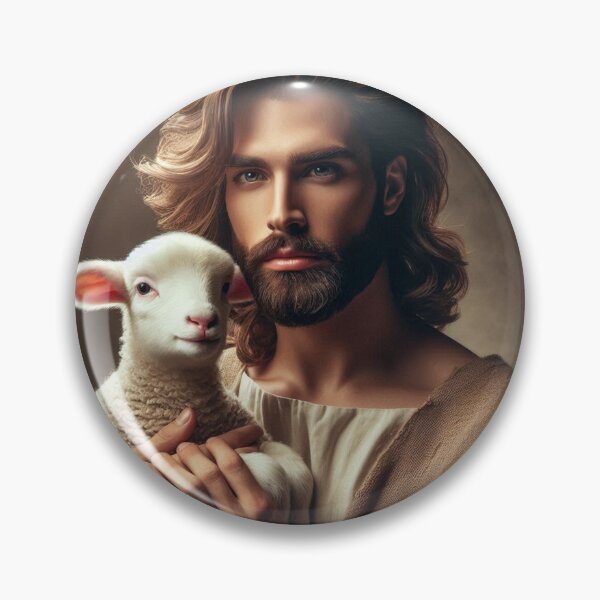 Item preview, Jesus holding a lamb designed and sold by JesusClub.