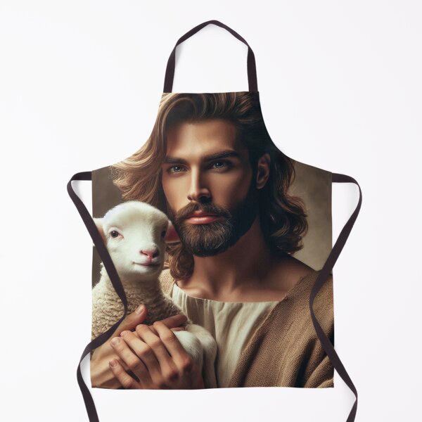 Item preview, Jesus holding a lamb designed and sold by JesusClub.