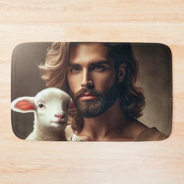 Item preview, Jesus holding a lamb designed and sold by JesusClub.