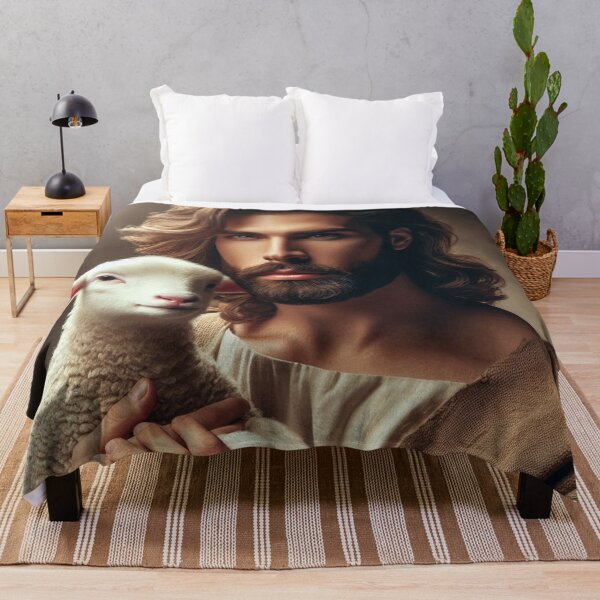 Item preview, Jesus holding a lamb designed and sold by JesusClub.