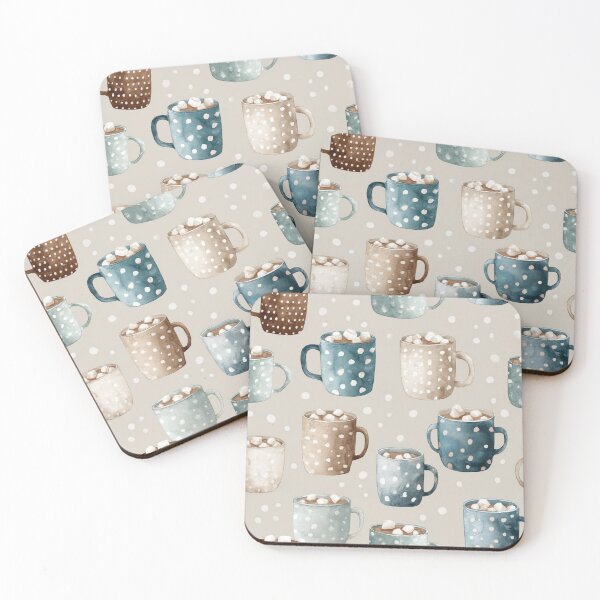 Item preview, Hot Chocolate Winter Mugs designed and sold by NicolasGlowArt.