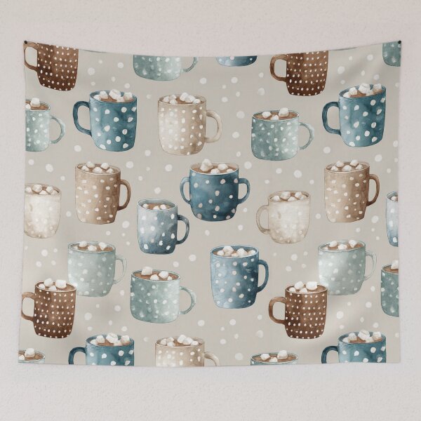 Item preview, Hot Chocolate Winter Mugs designed and sold by NicolasGlowArt.