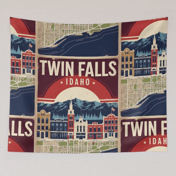 Item preview, Twin Falls Idaho 1950s USA Vintage Travel Tourism designed and sold by TravelersGems.