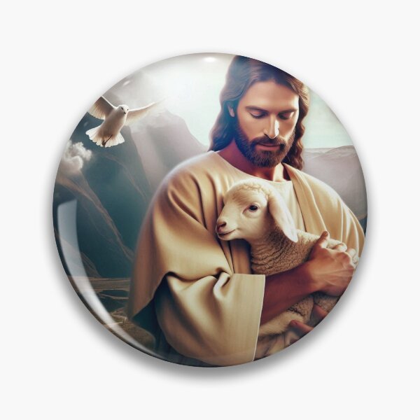 Item preview, Jesus protecting his lamb designed and sold by JesusClub.