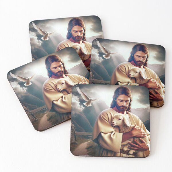 Item preview, Jesus protecting his lamb designed and sold by JesusClub.
