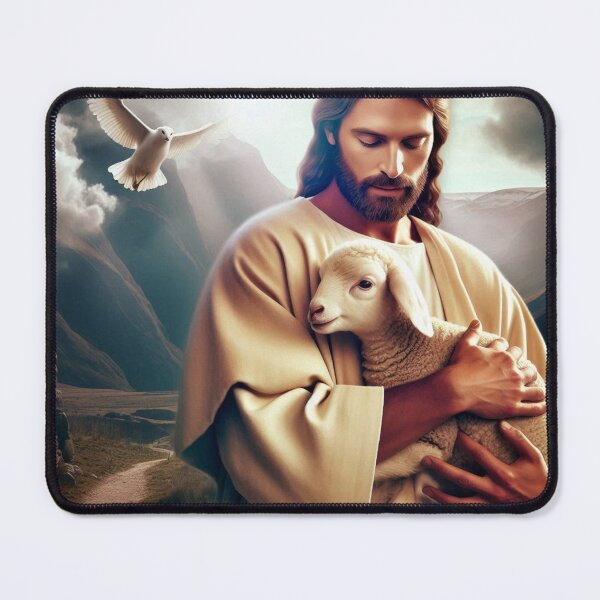 Item preview, Jesus protecting his lamb designed and sold by JesusClub.