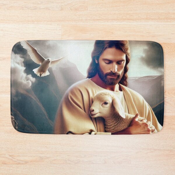 Item preview, Jesus protecting his lamb designed and sold by JesusClub.