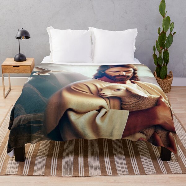 Item preview, Jesus protecting his lamb designed and sold by JesusClub.