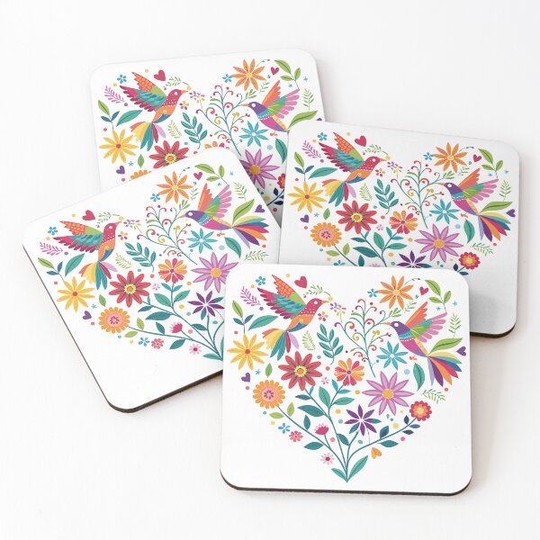 Item preview, Otomi Heart Folk Art – Colorful Mexican Embroidery Design designed and sold by VividOrganica.