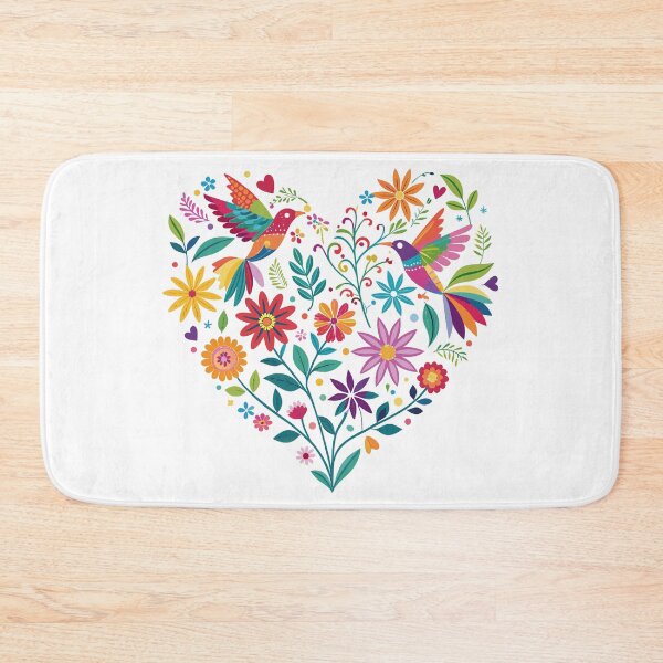 Item preview, Otomi Heart Folk Art – Colorful Mexican Embroidery Design designed and sold by VividOrganica.