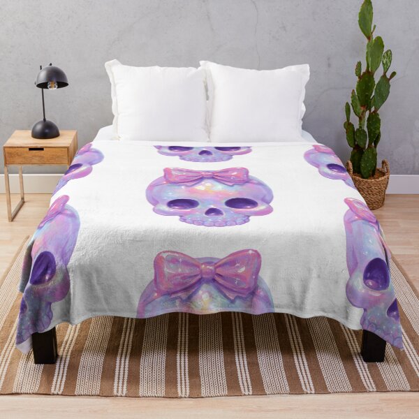 Item preview, Iridescent skull with cute bow designed and sold by MendaciousMina.
