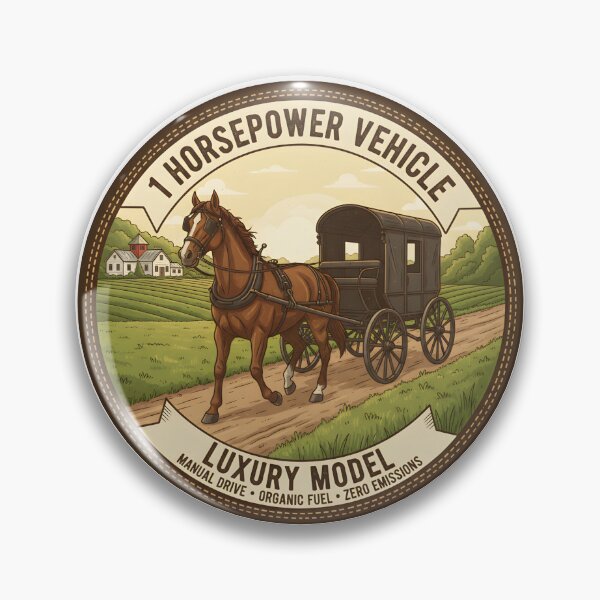 Item preview, 1 Horsepower Vehicle - Luxury Model - Funny Amish Horse & Buggy designed and sold by RedDelaney.