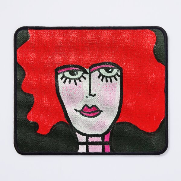 Item preview, Red Woman – Modern and Colorful Contemporary Pop Art: Carlie designed and sold by CathPainting.