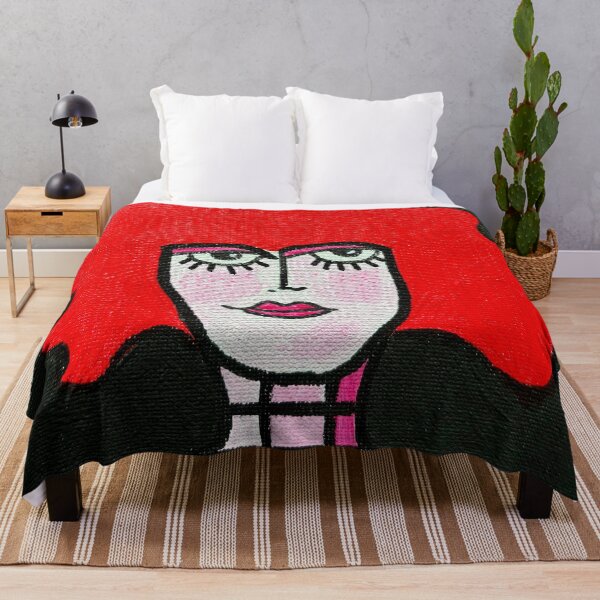 Item preview, Red Woman – Modern and Colorful Contemporary Pop Art: Carlie designed and sold by CathPainting.