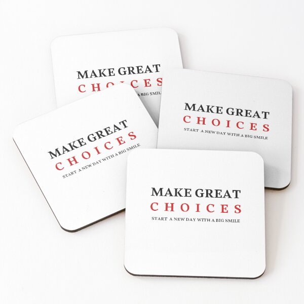 Item preview, make great choices start a new day with a big smile, postive affirmation, postive message, postive quote designed and sold by Trendymindvibes.