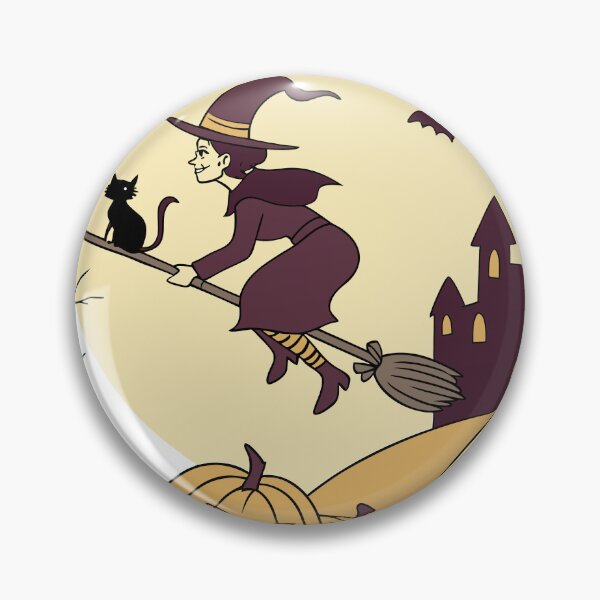 Item preview, Witch Flying Broomstick Illustration designed and sold by AL AMIN.
