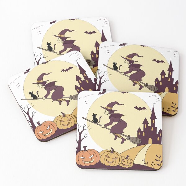 Item preview, Witch Flying Broomstick Illustration designed and sold by AL AMIN.