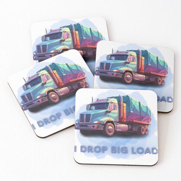 Item preview, i drop big load I drop big loads Freightliner truck shirt sublimation design, custom truck shirt designed and sold by Trendymindvibes.