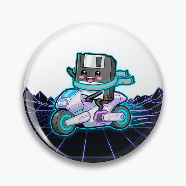 Item preview, Retro Floppy Disk Riding a Tron Bike designed and sold by ericvonberner.