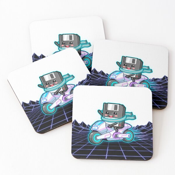 Item preview, Retro Floppy Disk Riding a Tron Bike designed and sold by ericvonberner.