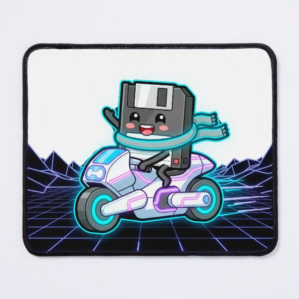 Item preview, Retro Floppy Disk Riding a Tron Bike designed and sold by ericvonberner.