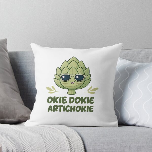 Item preview, Okie Dokie Artichokie Funny Pun | Cute Smiling Artichoke designed and sold by VividOrganica.