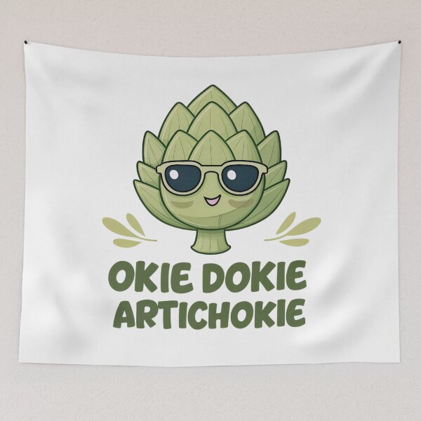 Item preview, Okie Dokie Artichokie Funny Pun | Cute Smiling Artichoke designed and sold by VividOrganica.