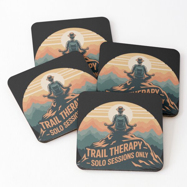 Item preview, Trail Therapy Solo Sessions Only Funny Hiking T-Shirt designed and sold by CrunchyGoats.