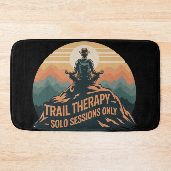 Item preview, Trail Therapy Solo Sessions Only Funny Hiking T-Shirt designed and sold by CrunchyGoats.