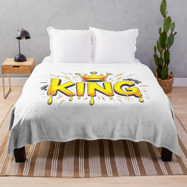 Item preview, King – Bold Gold Typography Crown Design for Confident Men designed and sold by Mai Tucents Designs.