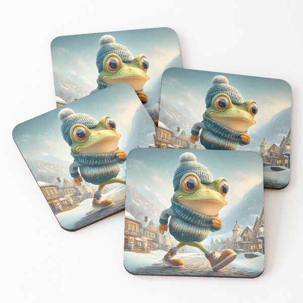 Item preview, Frog in a Sweater Walks Through Winter Wonderland designed and sold by Artessie.