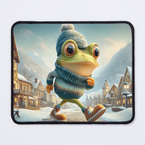 Item preview, Frog in a Sweater Walks Through Winter Wonderland designed and sold by Artessie.