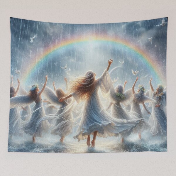 Item preview, Angels dancing in the rain designed and sold by JesusClub.