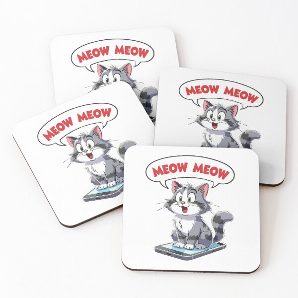 Item preview, Meow Meow Phone Kitty – Cute Cartoon Cat Design. designed and sold by Brightstudio00.