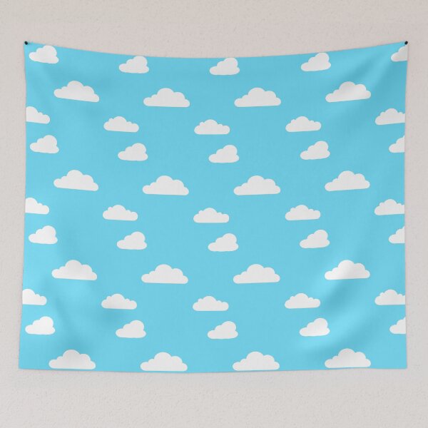 Item preview, Toy Story Clouds | Blue Sky Cloud Pattern – Playful Cartoon Wallpaper Inspired Design designed and sold by mamawitz.