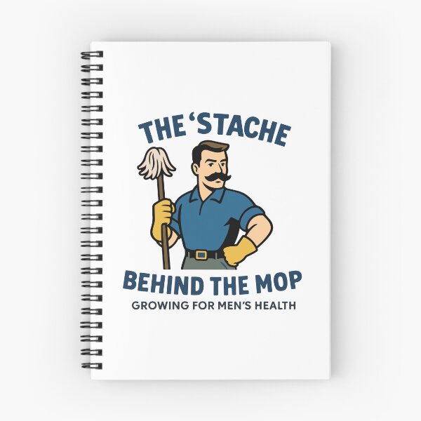 Item preview, The ’Stache Behind the Mop – Men’s Health Awareness Shirt designed and sold by AlmaMoArt.