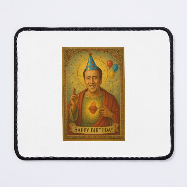 Item preview, Nicolas cage birthday saint celebrity funny meme holy prank weird designed and sold by CheeseBlueprint.