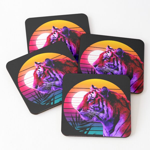Item preview, Neon Tiger in the Sunset designed and sold by Exodoi.