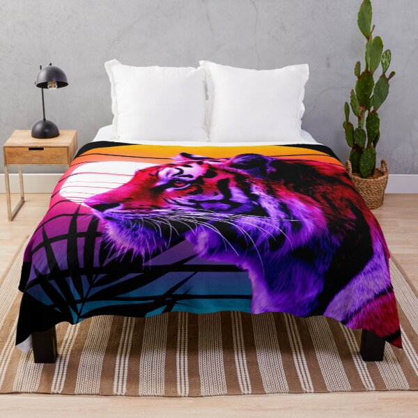 Item preview, Neon Tiger in the Sunset designed and sold by Exodoi.